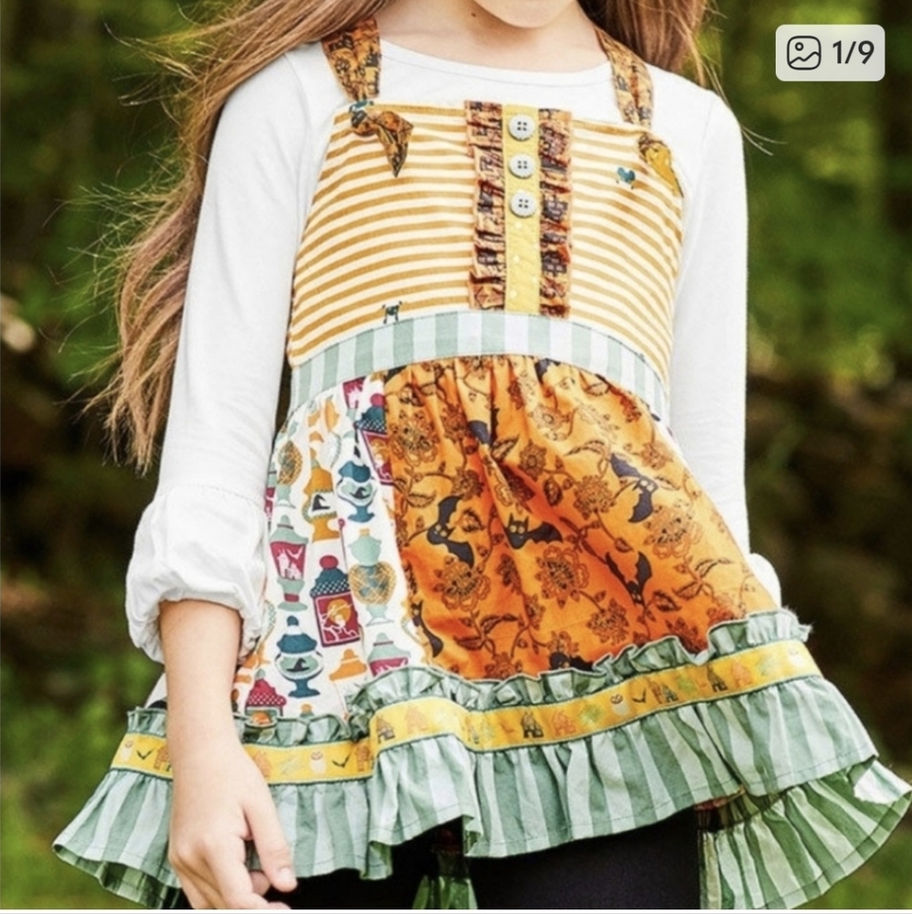 Matilda Jane Trick Or Treat Halloween Ruffle Top Size 4